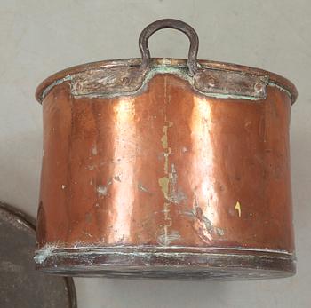 KITTEL med LOCK, koppar, 1800-tal.