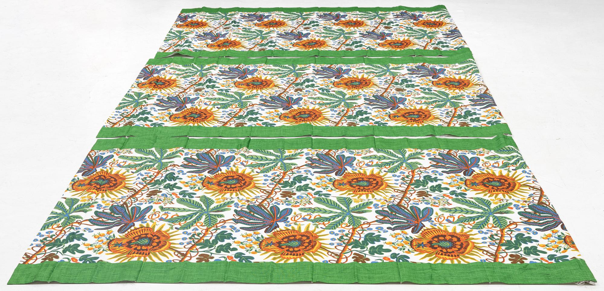 Josef Frank, hissgardiner, 3 st, "Aralia", Firma Svenskt Tenn.