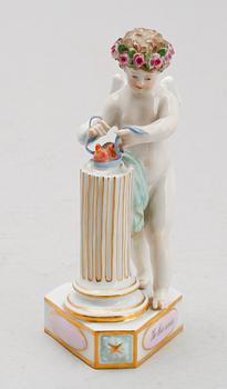 FIGURIN, porslin, Meissen.