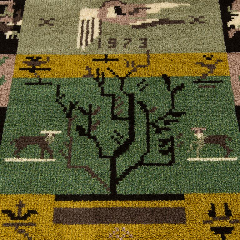 Margareta Ahlstedt-Willandt, rya, modell för Neovius. 153 x 110 cm.