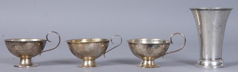 PARTI SILVER, 4 delar, 1900-tal. 136 g.
