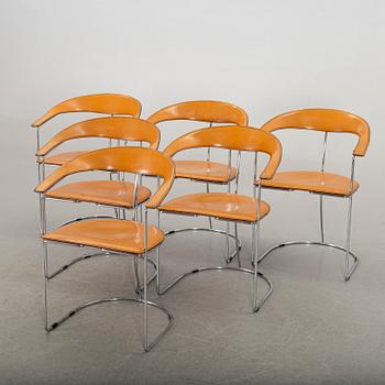 A SET OF SIX ARMCHAIRS BY ARRBEN ITALY.