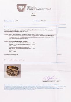 SORMUS, 18K kultaa, briljantti- ja princesshiotut timantit n. 1.67 ct yht. Tmi Kultajussi, Helsinki 2004.