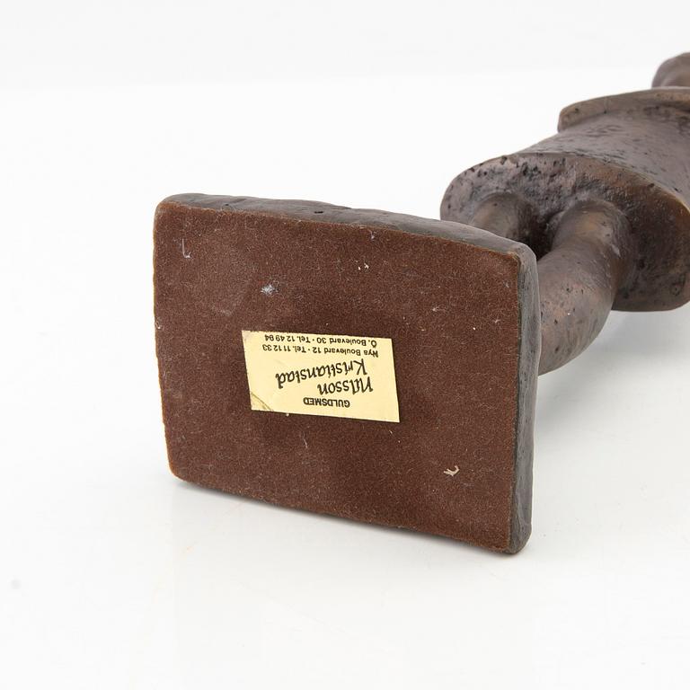 Lisa Larson, a bronze sculpture "The Teenage Girl", Scandia Present, circa 1978, no. 184.