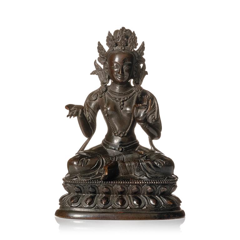 Krönt gudom, brons. Qingdynastin, 1700-tal.