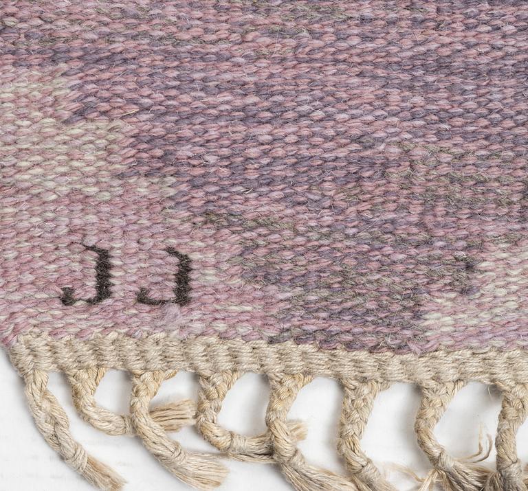 Judith Johansson, carpet, flat weave, "Stjärnöga", ca 259 x 196 cm, signed JJ.