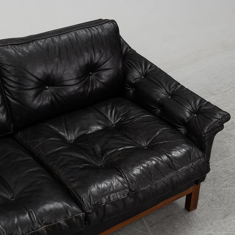 A 'Kardinal' leather sofa, IKEA, 1960/70s.