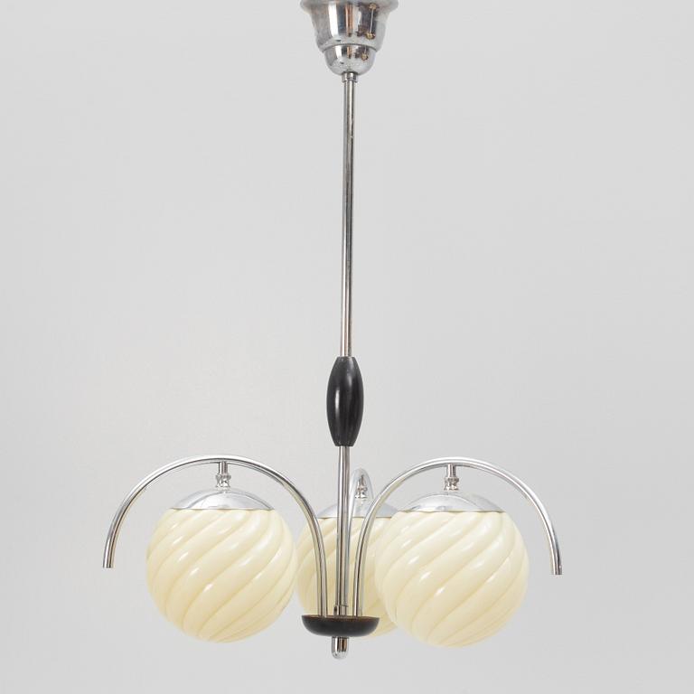 A functionalist ceiling lamp, 1930s.