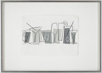 Mats Gustafson · MATS GUSTAFSON, collage/blandteknik, signerad.