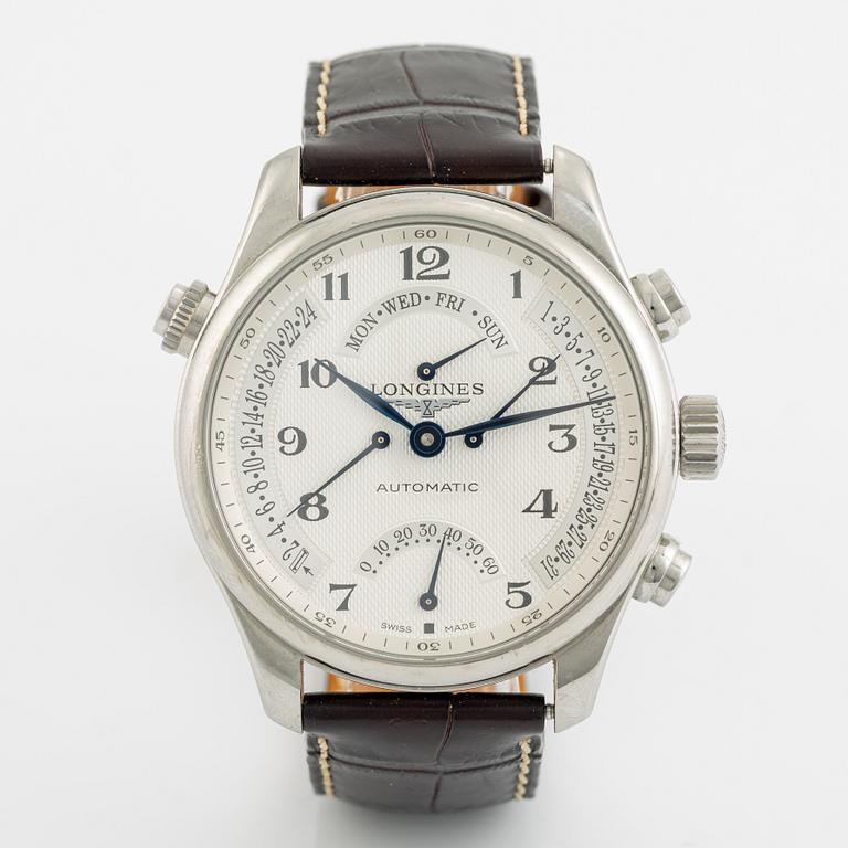 Longines, Master Collection, Retrograde, wristwatch, 44 mm.