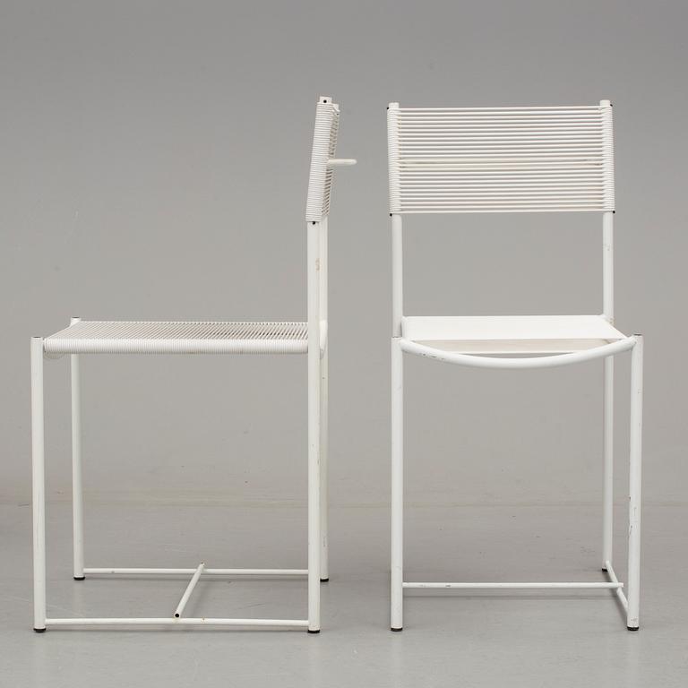 GIANDOMENICO BELOTTI, stolar, 4 st, "Spaghetti", Alias, Italien, modellen formgiven 1960.