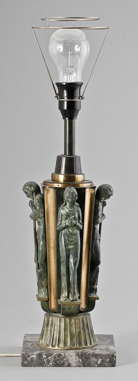 BORDSLAMPA, art deco, 1900-talets första hälft.