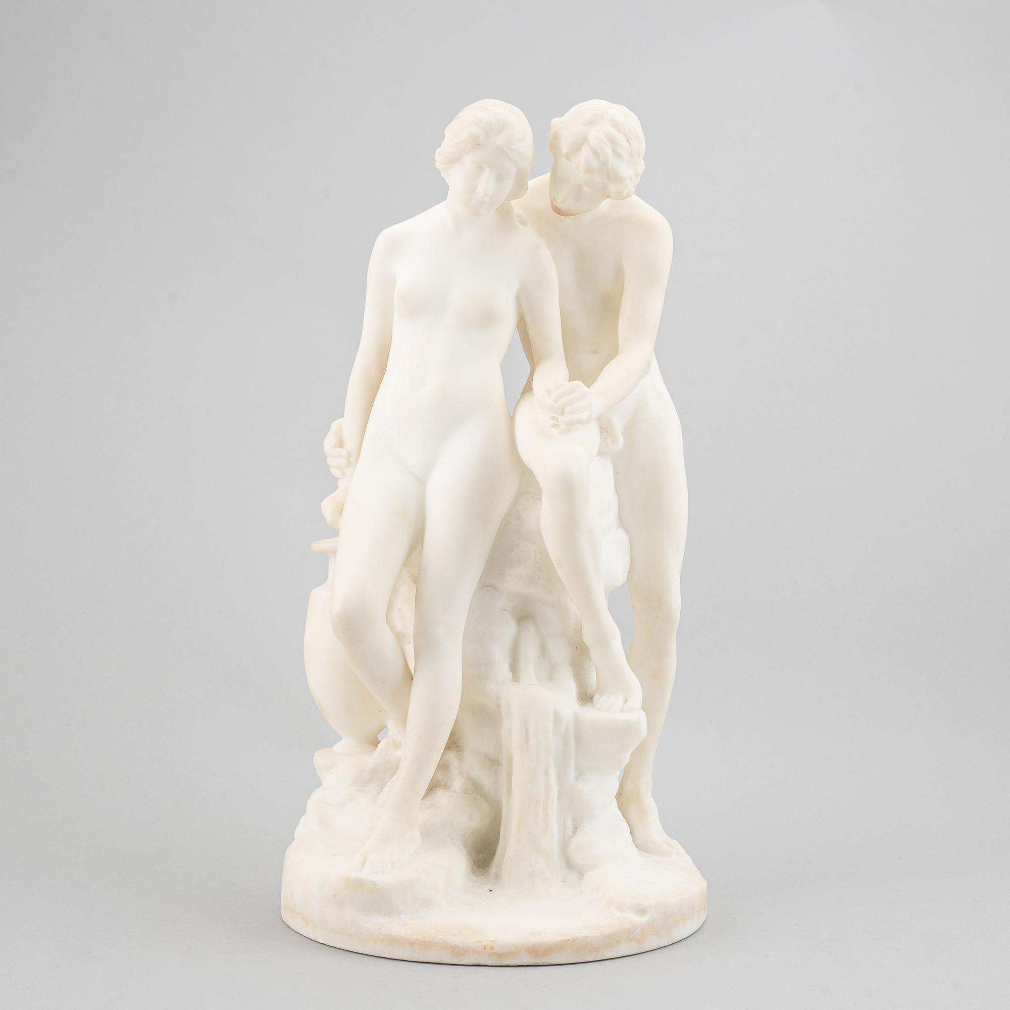 REINHOLD BÖLTZIG, skulptur. Signerad. Marmor, höjd 37 cm.