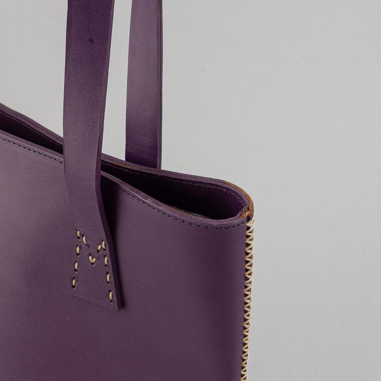 Mulberry, a purple leather handbag.