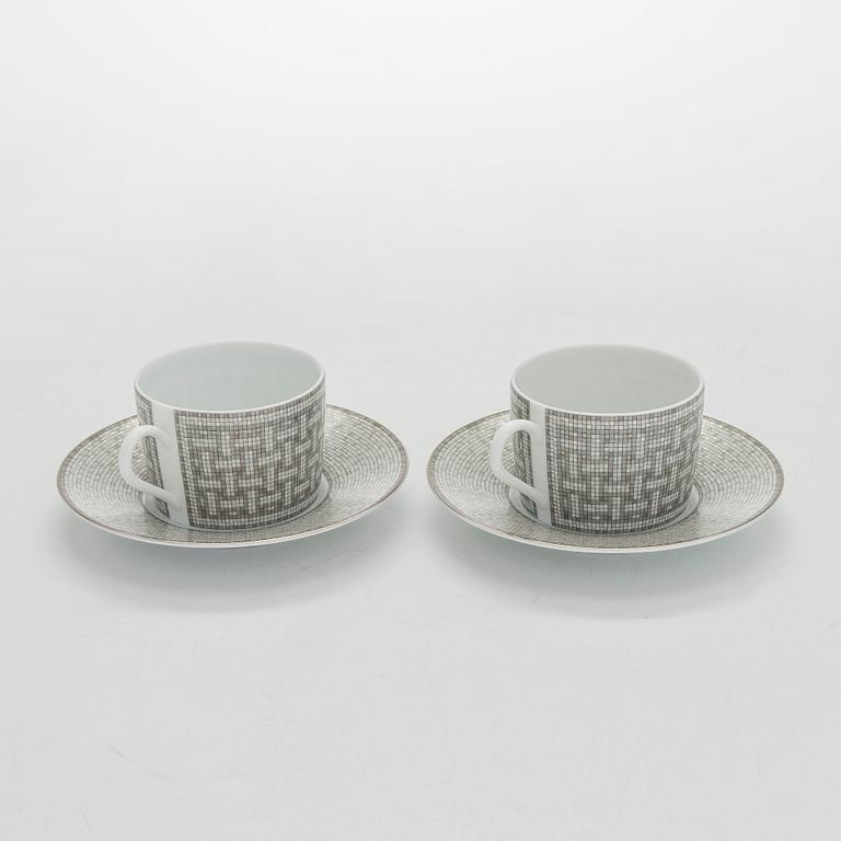 Hermès, koppar med fat, ett par, " Mosaique au 24".