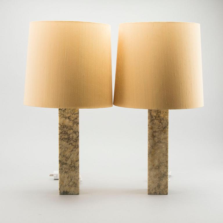 A PAIR OF TABLE LAMPS BY BERGBOMS 1960'S.