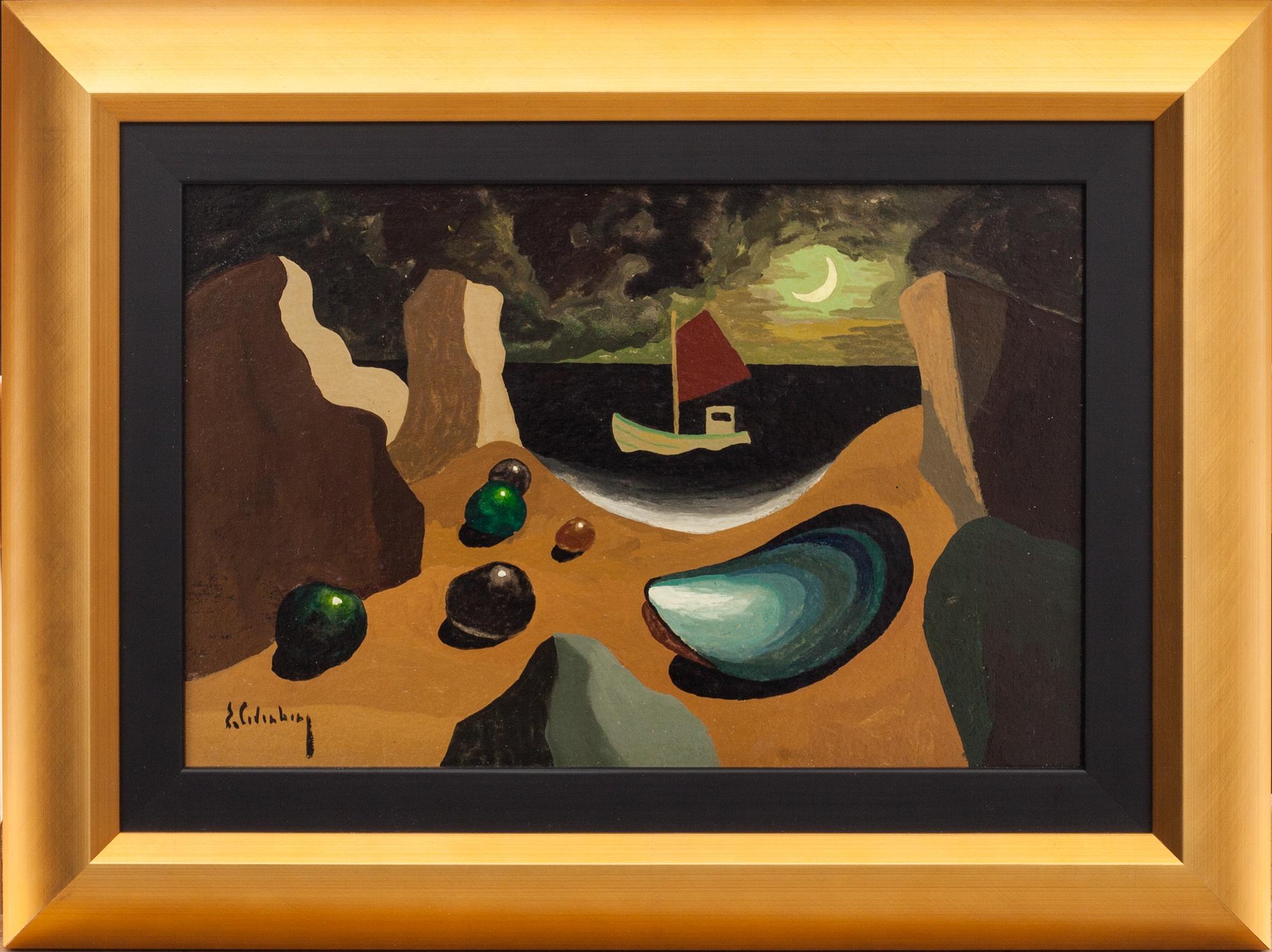 ERIC CEDERBERG, tempera på pannå, signerad.