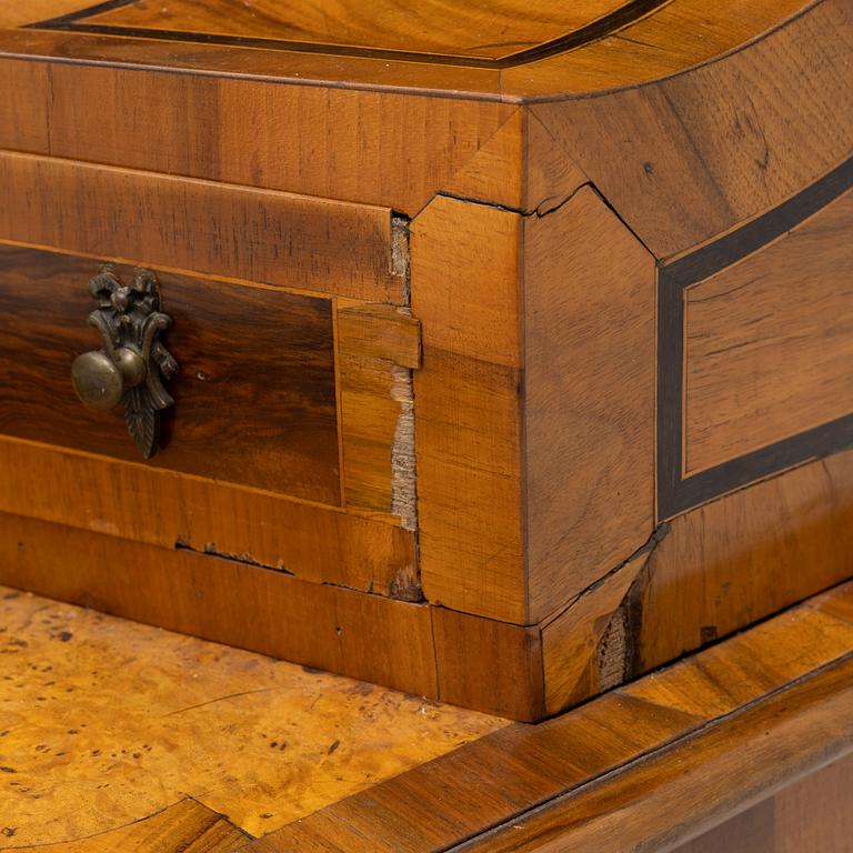 A South German late Baroque marquetry 'Tabernakelschrank' writing cabinet, first part of the 18th century.