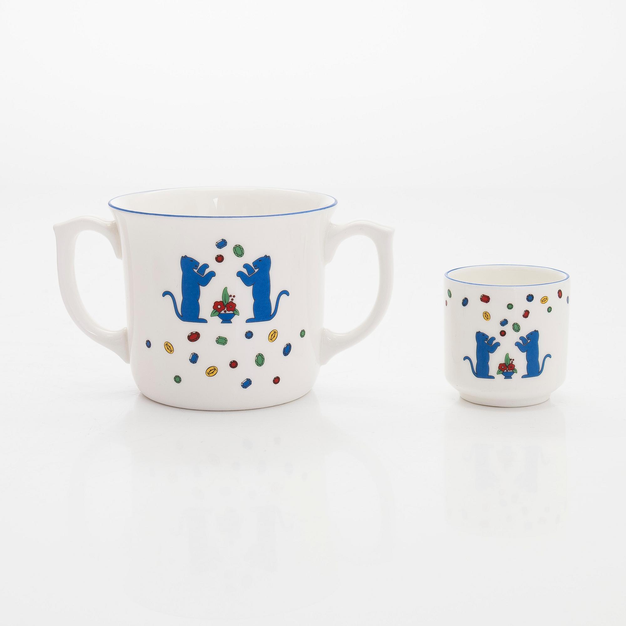 Cartier, barnservis, 4 delar porslin, "La Maison des Enfants.