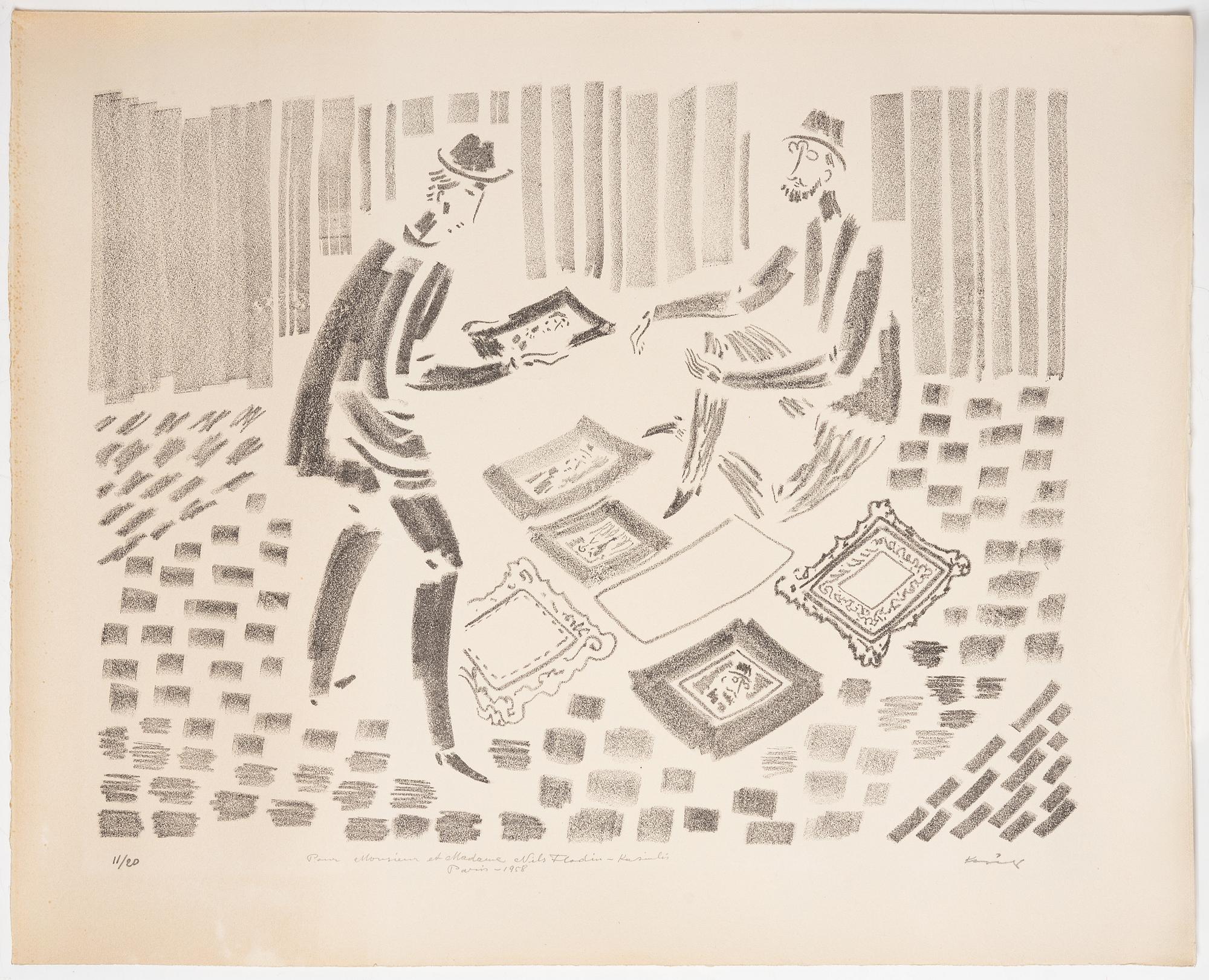 Vytautas Kasiulis, At the art dealer.