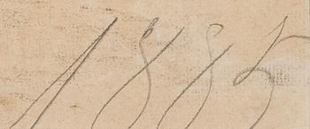 POUL S. CHRISTIANSEN, kolteckningar, 2 st, den ena signerad, daterade 1881 och 1885.