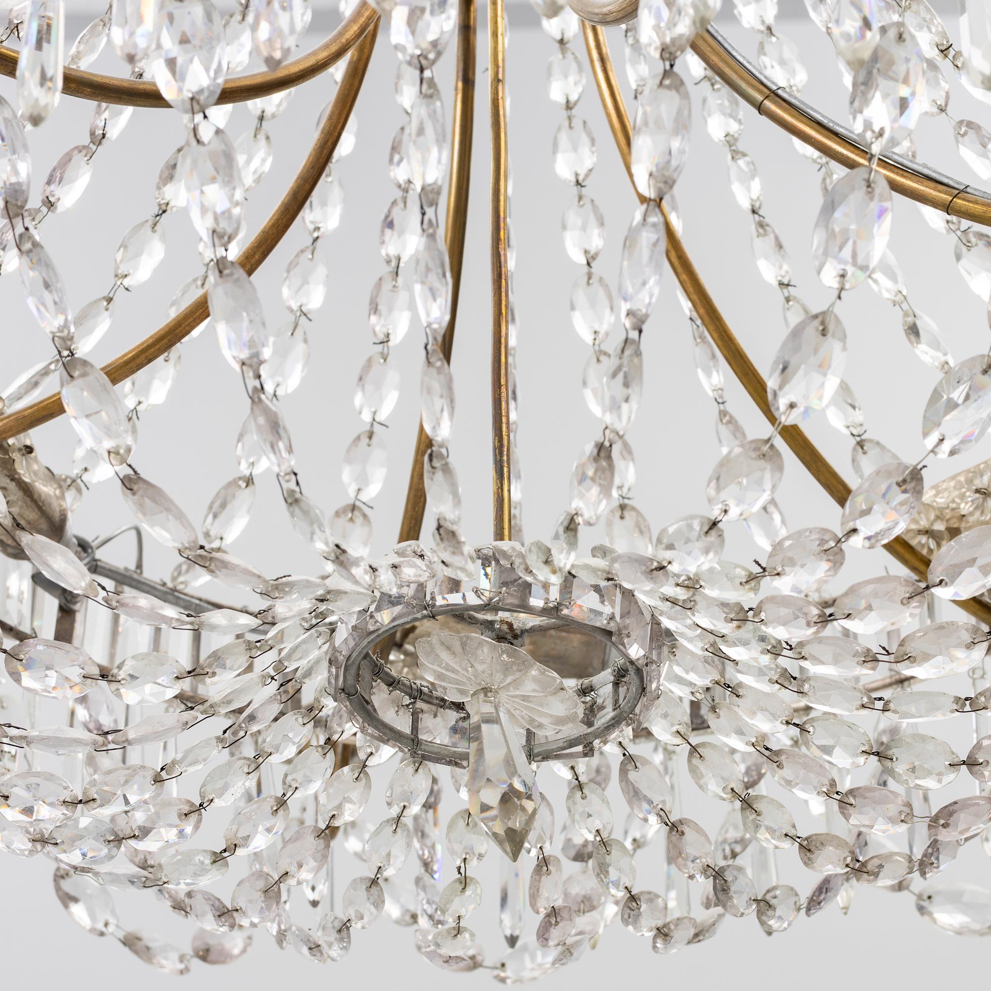An Empire style chandelier, second half of the 20th century.
