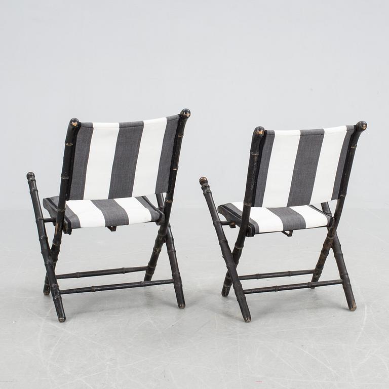 FÄLLSTOLAR, ett par, empire, 1800-talets första hälft.