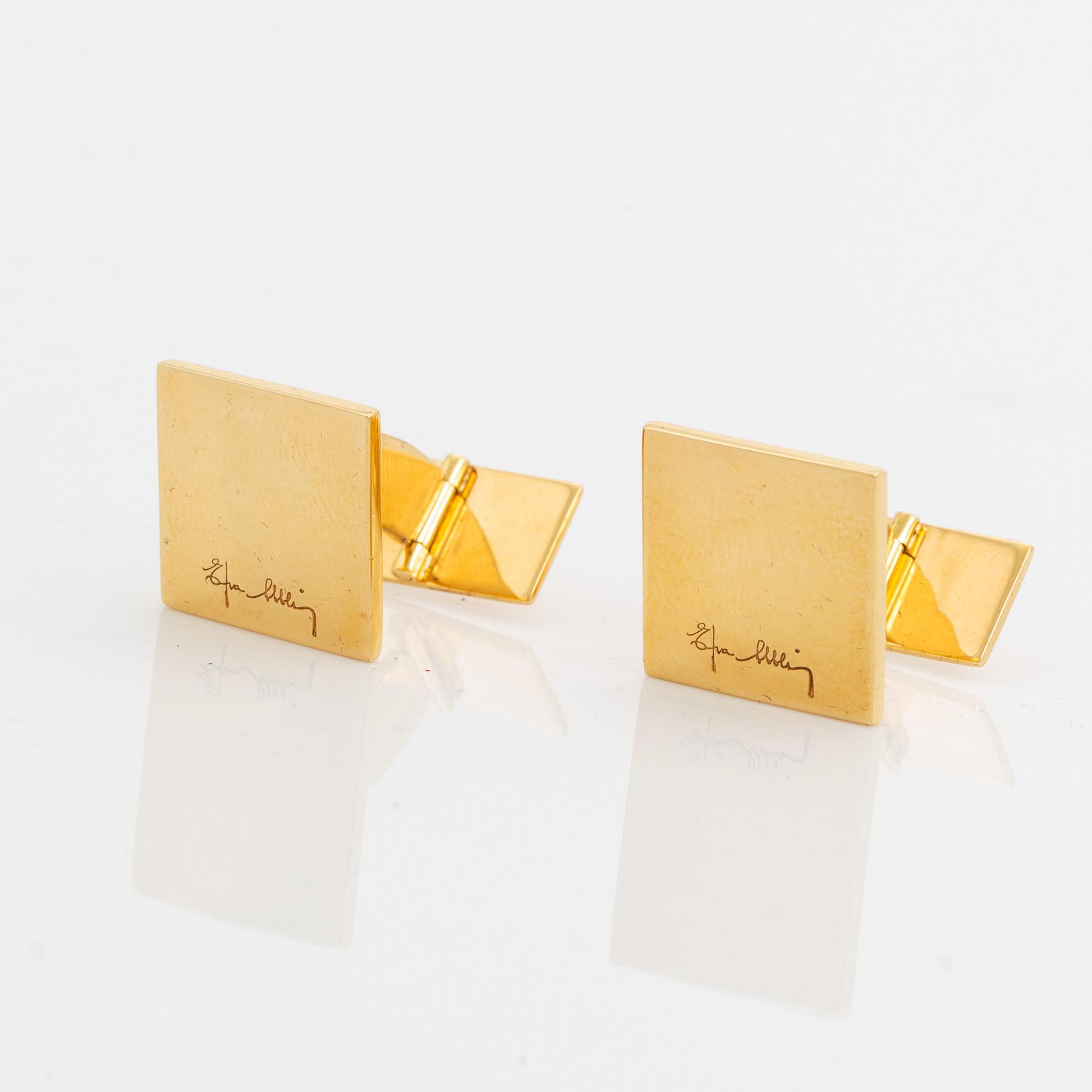Efva Attling, 18K gold cuff links.