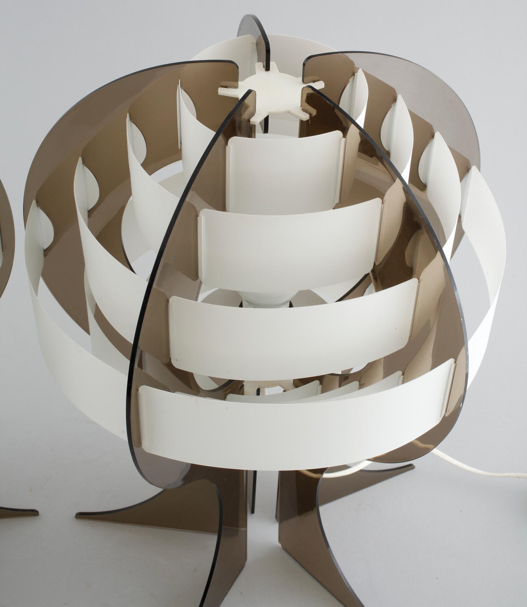 A pair of table lamps by Flemming Brylle and Preben Jacobsen, second half of the 20th century.