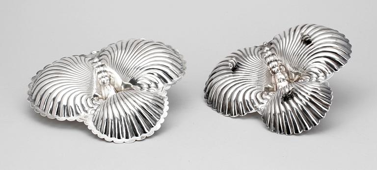 UPPLÄGGNINGSFAT, 2 st, pläter, Leicster, England omkring sekelskiftet 1900 resp tidigt 1900-tal.