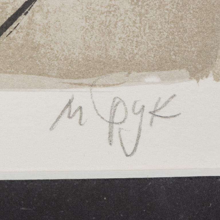 Madeleine Pyk, färglitografi, 1994, signerad 3909/5000.