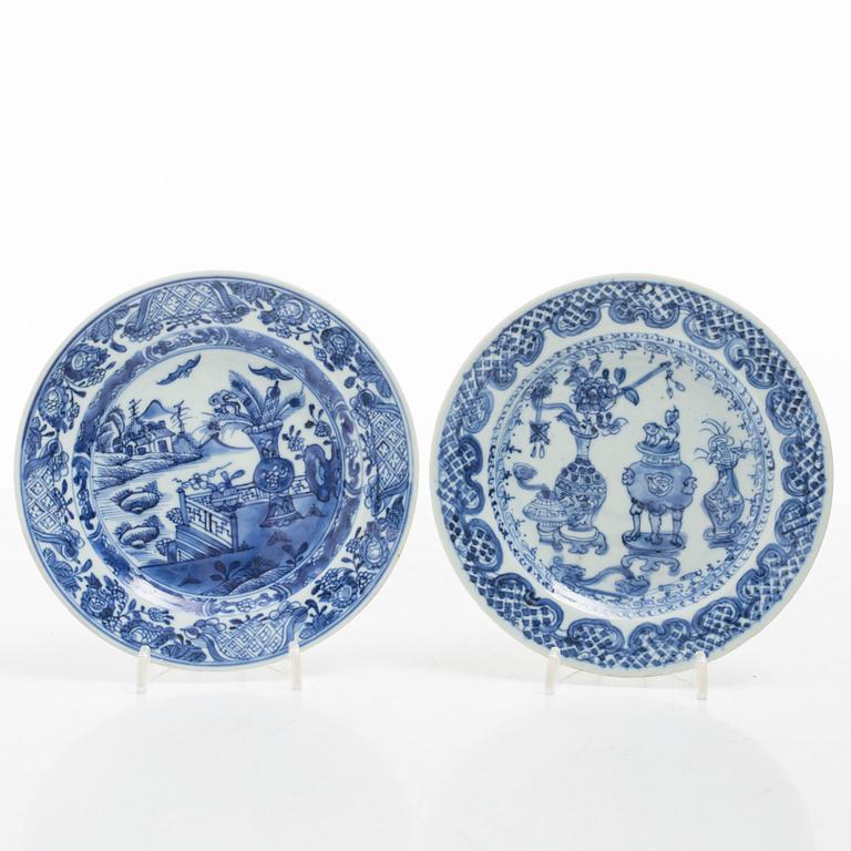 Servisdelar, 10 st, kompaniporslin, Kina, Qingdynastin, Qianlong (1736-95).