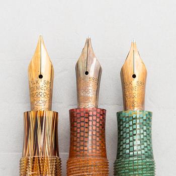 Thre fountain pens. Soennecken.