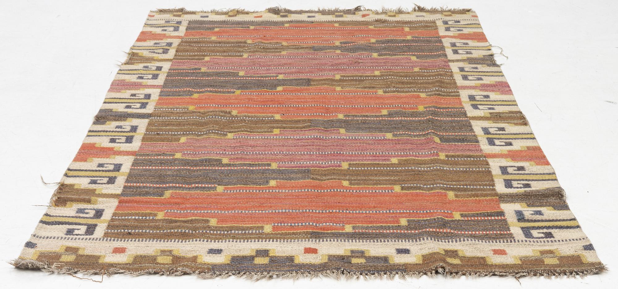 Märta Måås-Fjetterström, matta. "Bruna heden", rölakan, ca 255 x 148 cm, signerad MMF.