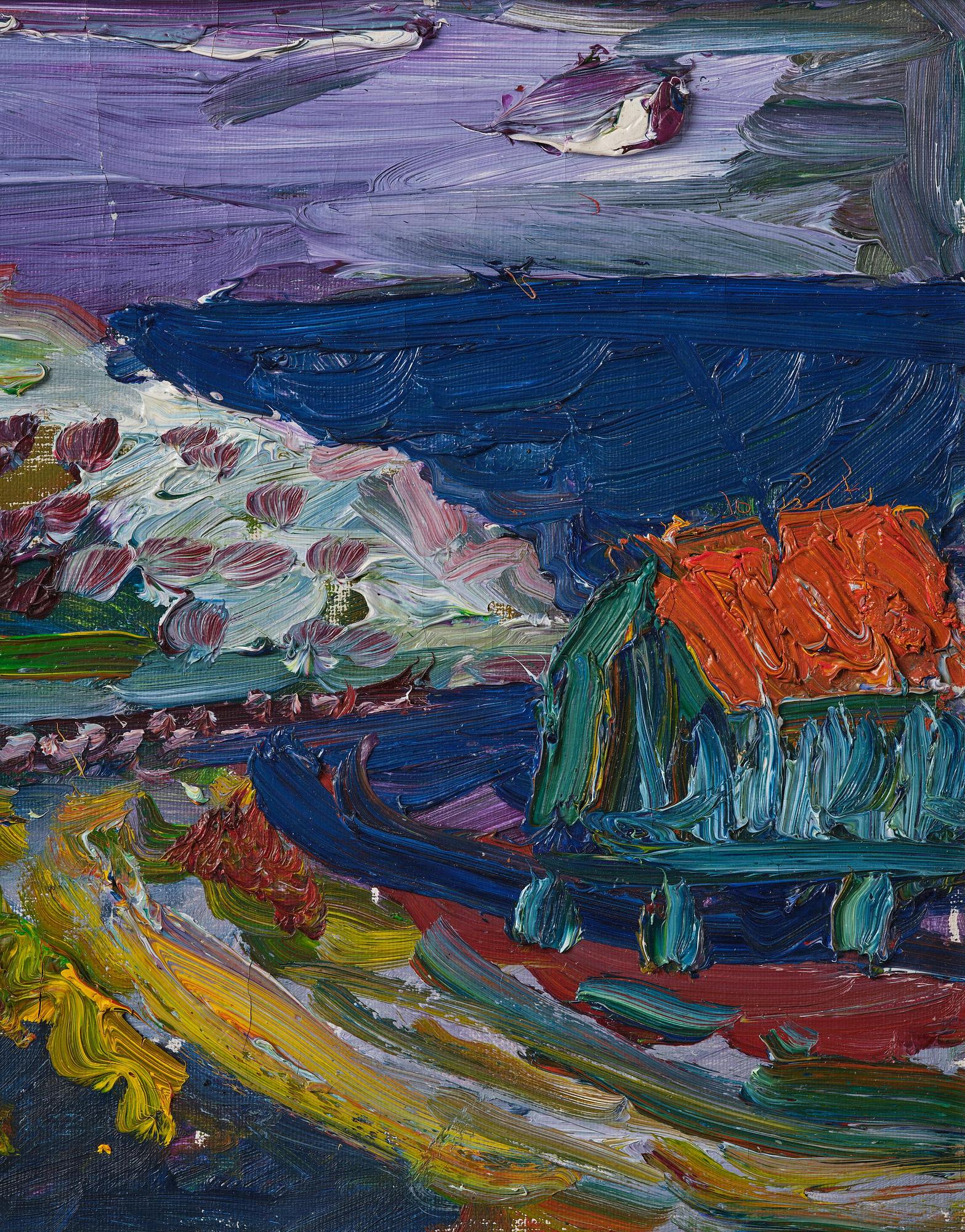 Inge Schiöler, Autumn landscape by the sea.