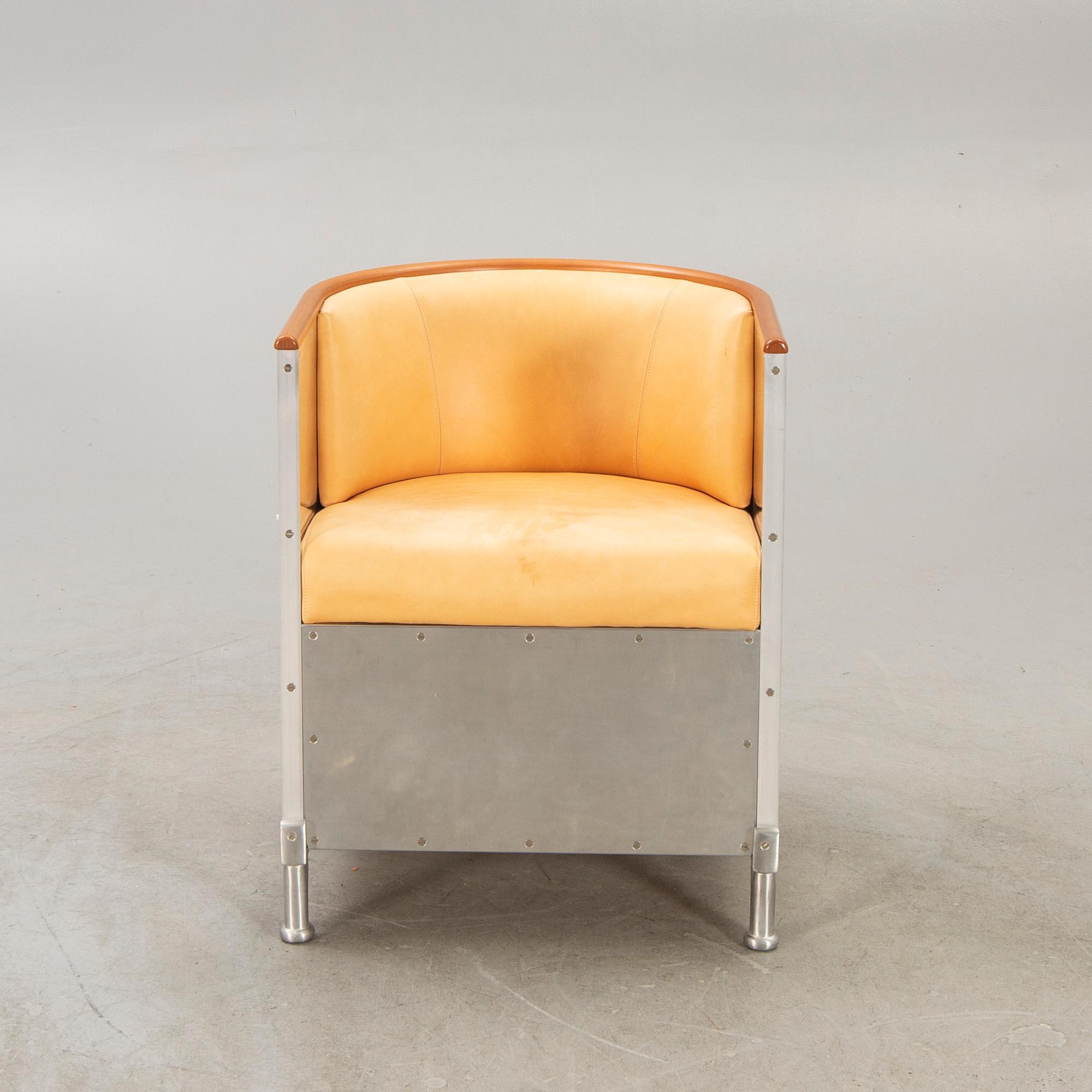 Mats Theselius, fåtölj, "Aluminium chair" Källemo sent 1900-tal ...