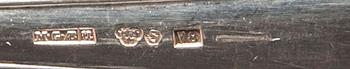 A 82+16 pieces silver and silver plate model "Disa" cutlery. Total weight inc steel app 4000 grams.