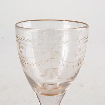 FOUR GLASSES, first half of the 19th century.