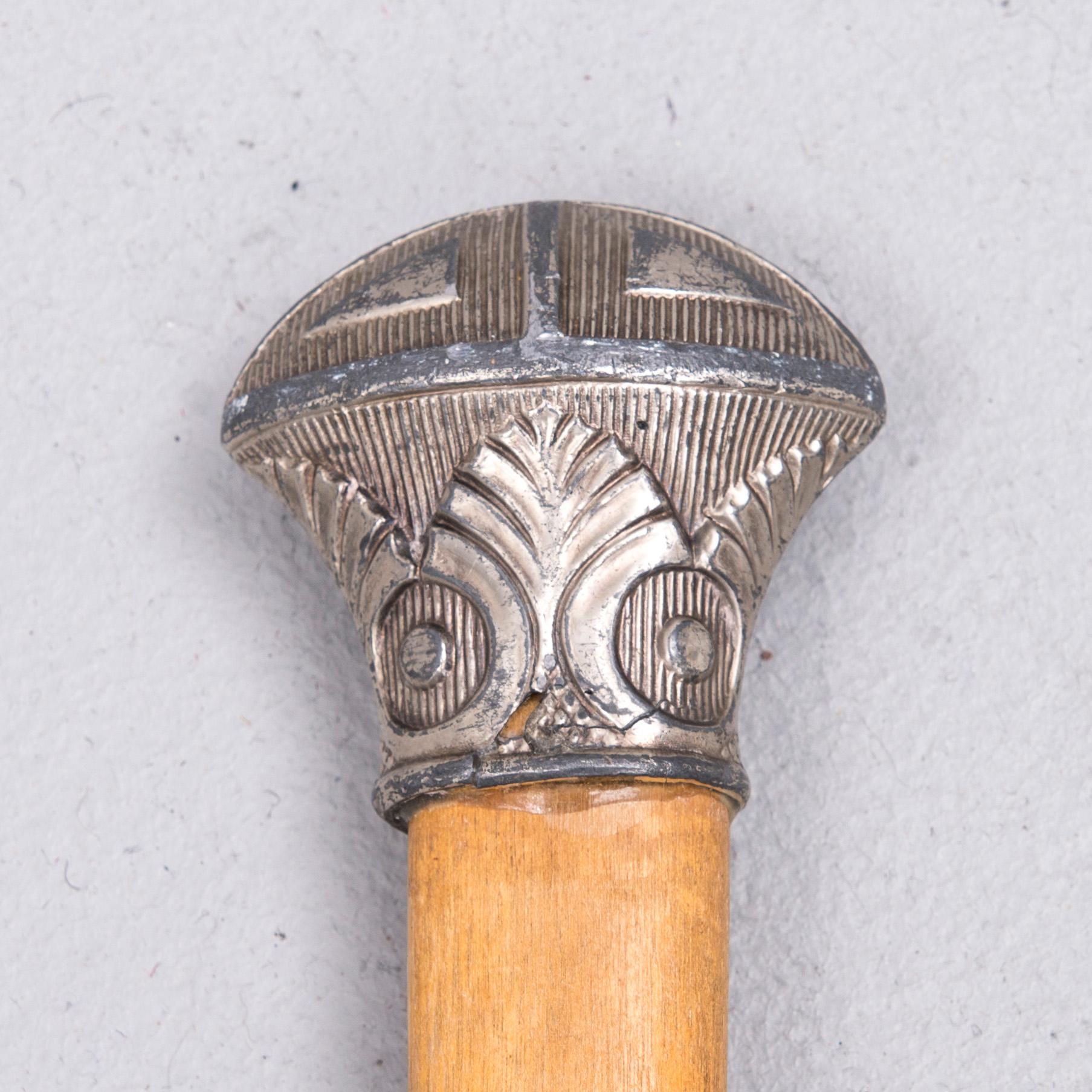 PARASOLL, tyg, trä och metall. 1900-talets första hälft.