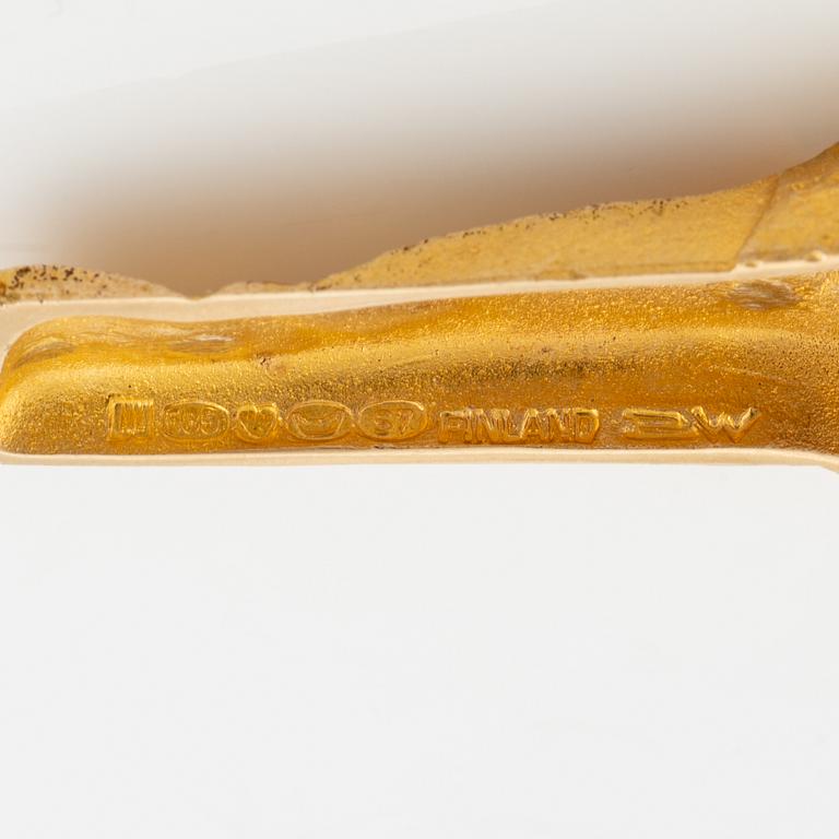 Björn Weckström, 14K gold and pearl 
 'Clouds' necklace, Lapponia 1971.