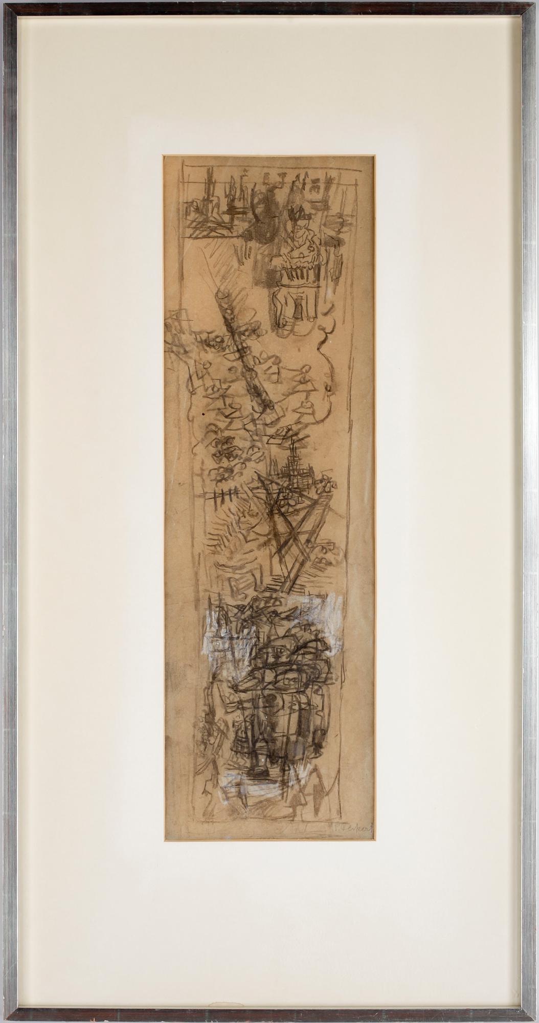 SIRI DERKERT, teckning, sign.