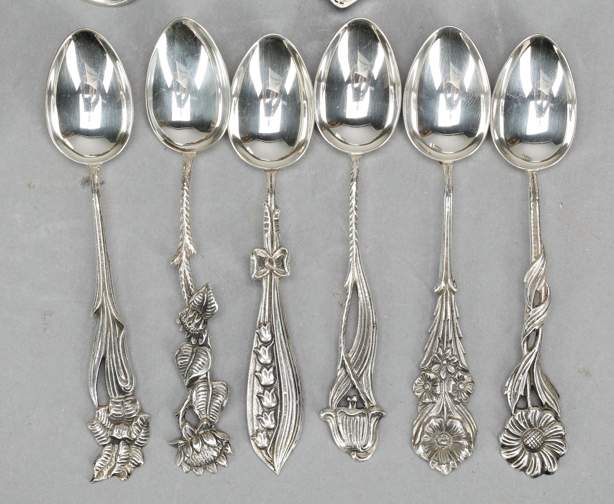 PARTI SILVER, 25 delar, bland annat Gewe Silvervarufabriken Ab, Malmö, 1952. vikt ca 673g.