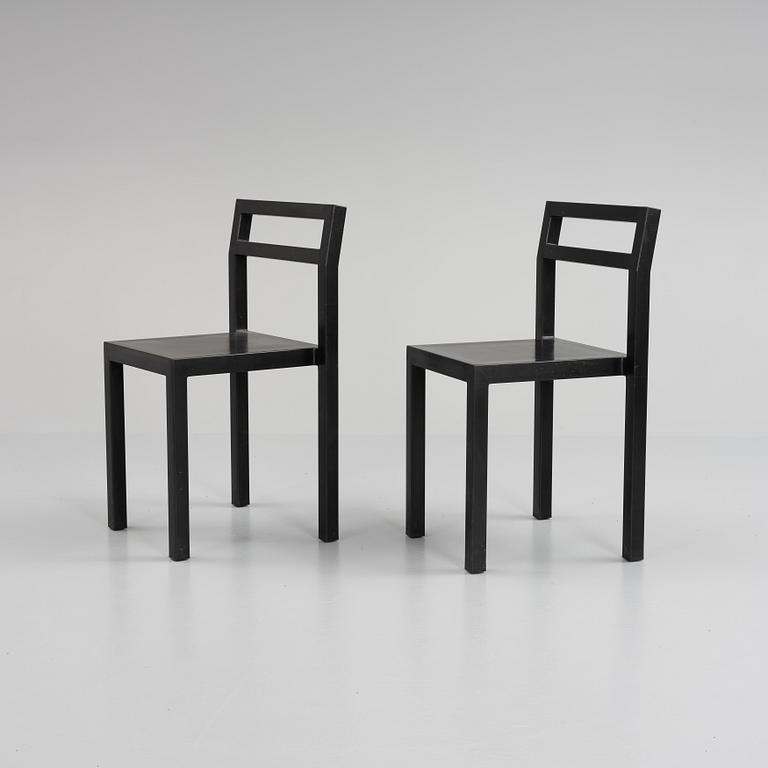 Boris Berlin/Poul Christiansen, a set of six 'Non' chairs, Komplot design, Källemo, 21st century.