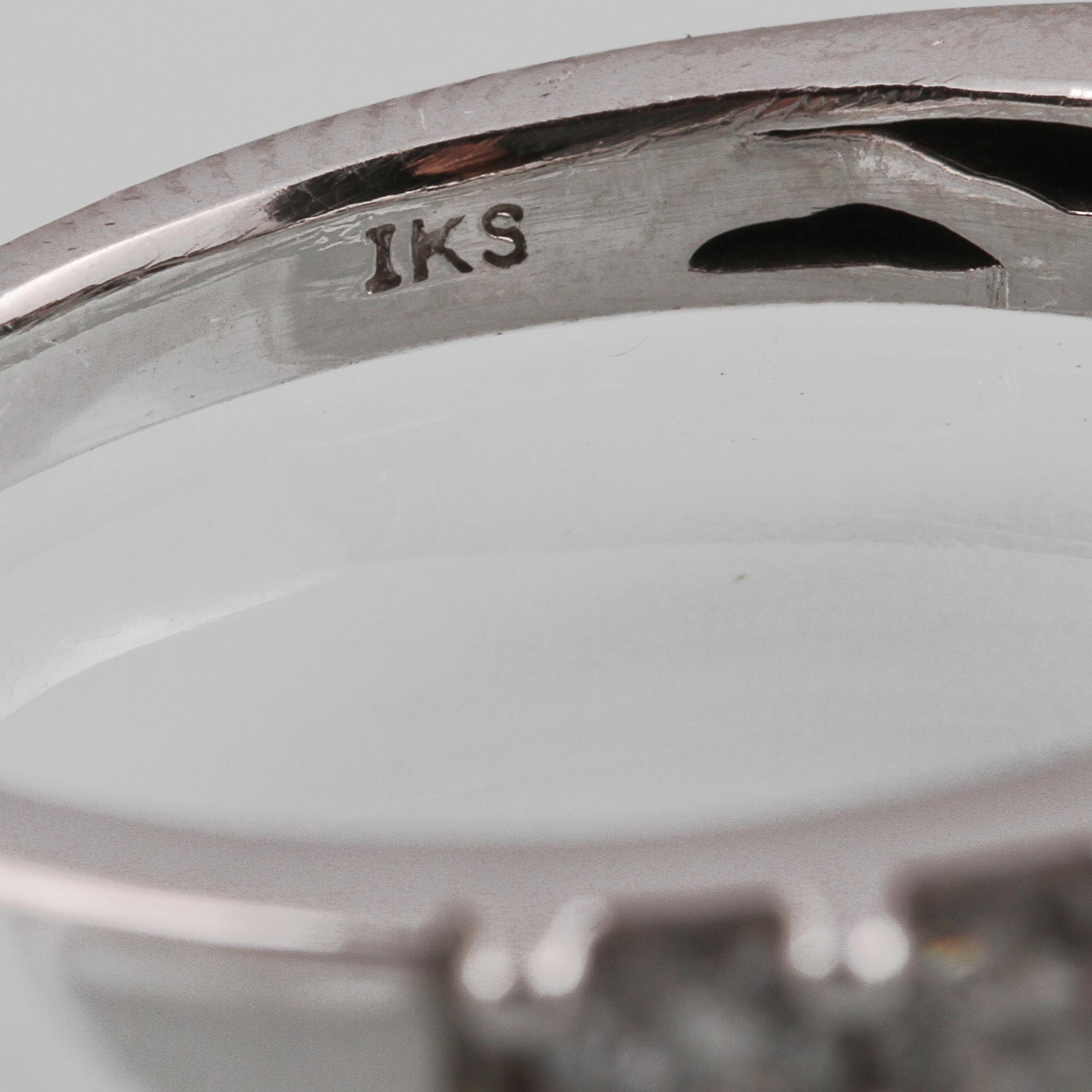 RING, 14K vitguld med briljantslipade diamanter 1.00 ct. Vikt 3,8 gram.