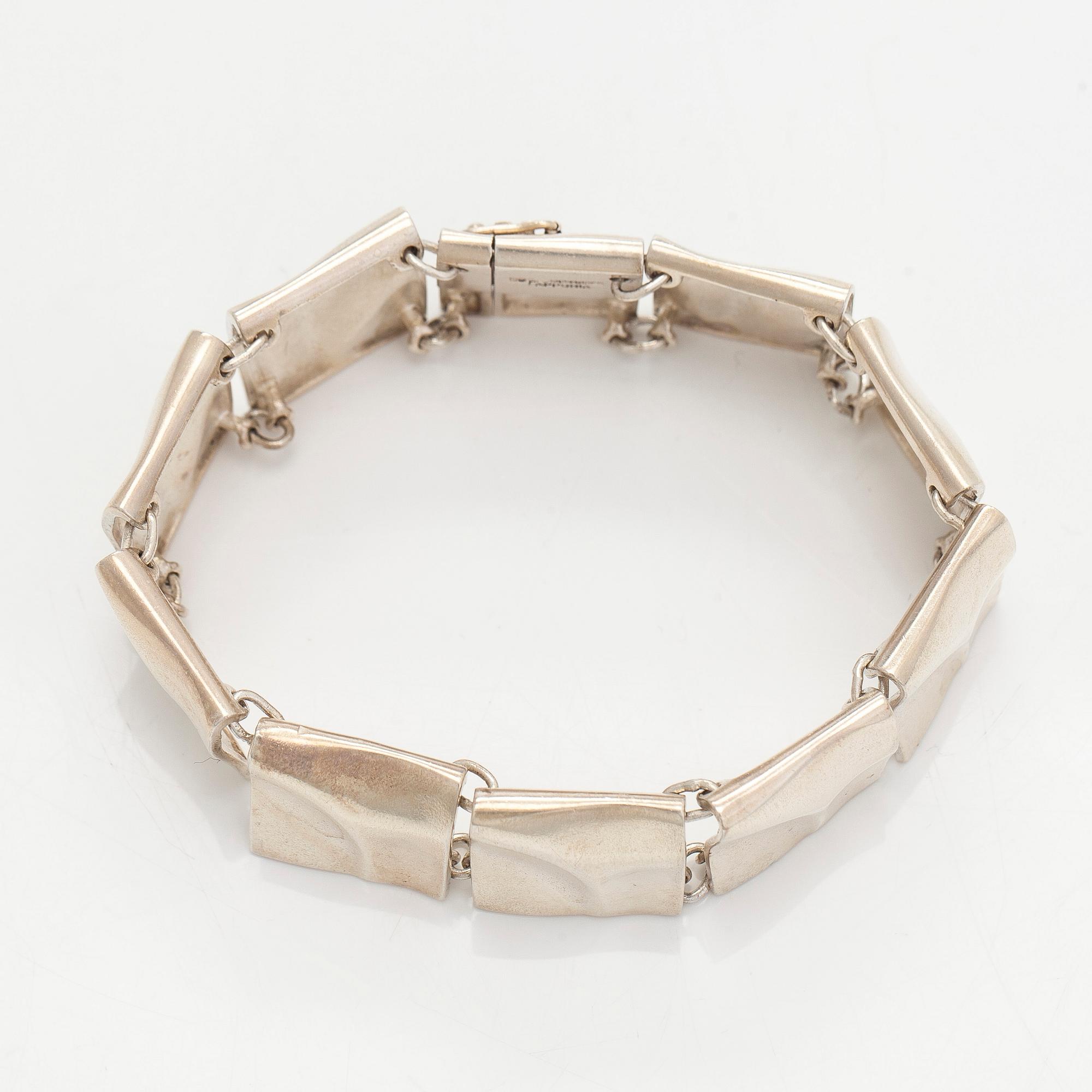 Björn Weckström, bracelet, converted from the necklace "Galactic Peaks", silver, Lapponia 1981.
