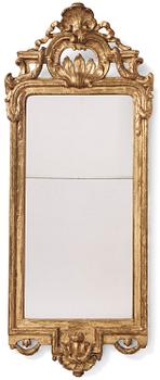 104. A gitlwood Gustavian mirror by J. Åkerblad (master in Stockholm 1758-99).