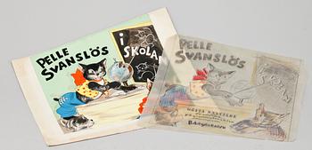 LUCIE LUNDBERG, blandteknik. Signerad.