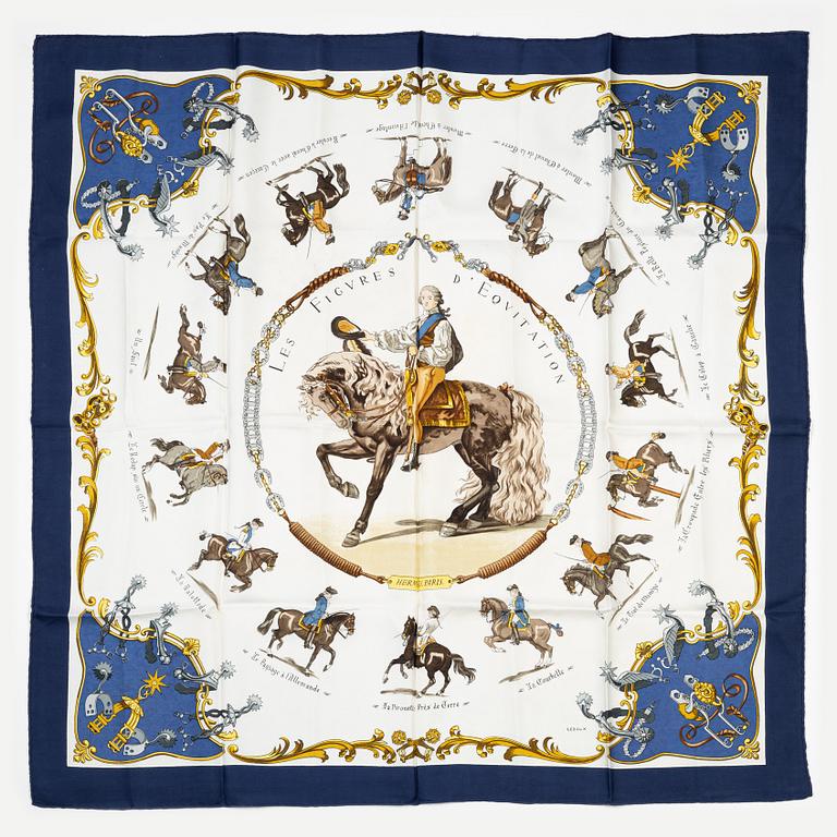 Hermès, scarf, "Les figures d'Equitation".
