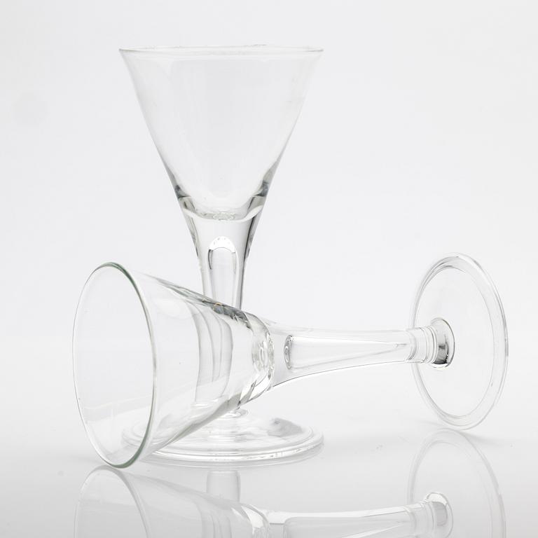 White wine glasses, 11 pieces, "Unicorn", from IKEA's 18th-century series, 1990s.