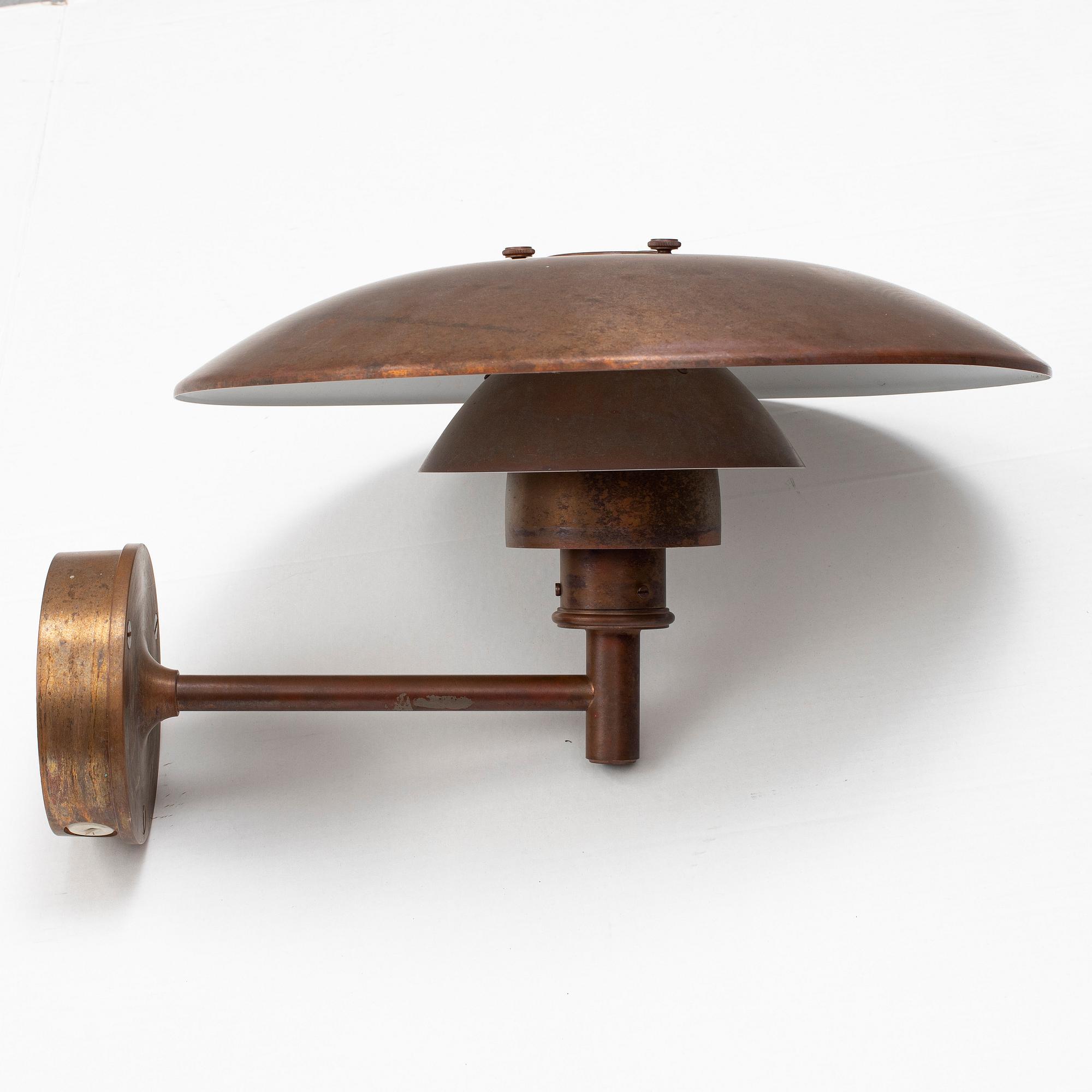 POUL HENNINGSEN, a PH copper wall light, Louis Poulsen, Denmark.